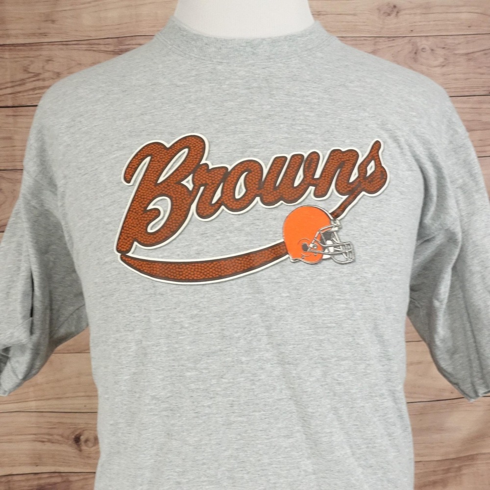 Cleveland Browns Shirt Mens XL Gray NFL Football Pro Player Graphic Tee Crewneck